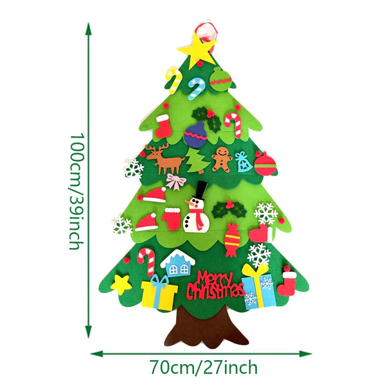 Árvore de Natal Montessori de Feltro para Crianças