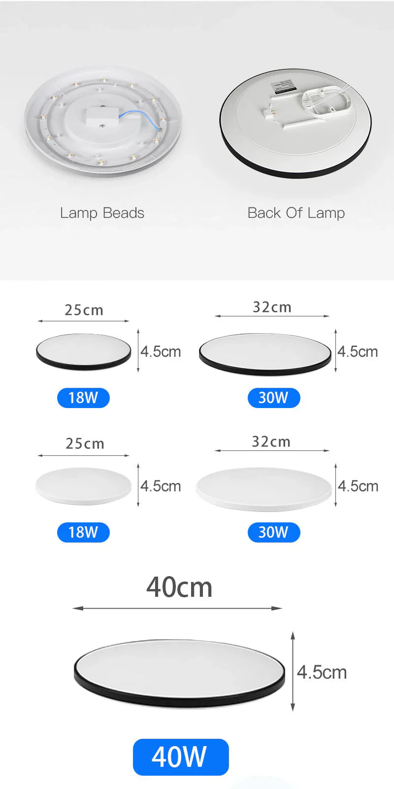 Luminária de teto Decorativa Moderna Redonda LED Legacy