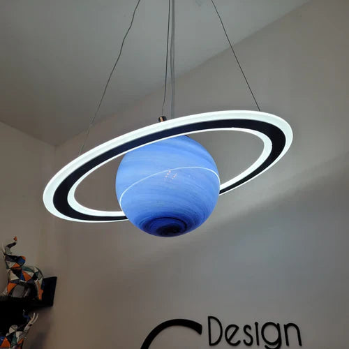 Lustre Decorativo Orbital Saturno LED