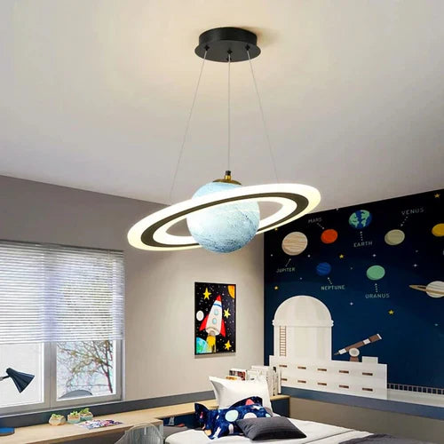 Lustre Decorativo Orbital Saturno LED