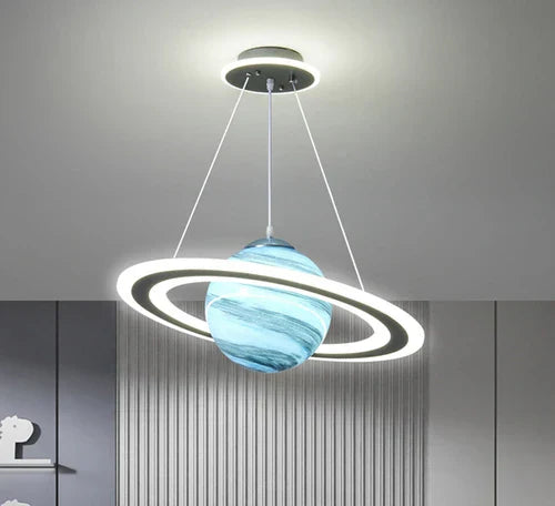 Lustre Decorativo Orbital Saturno LED